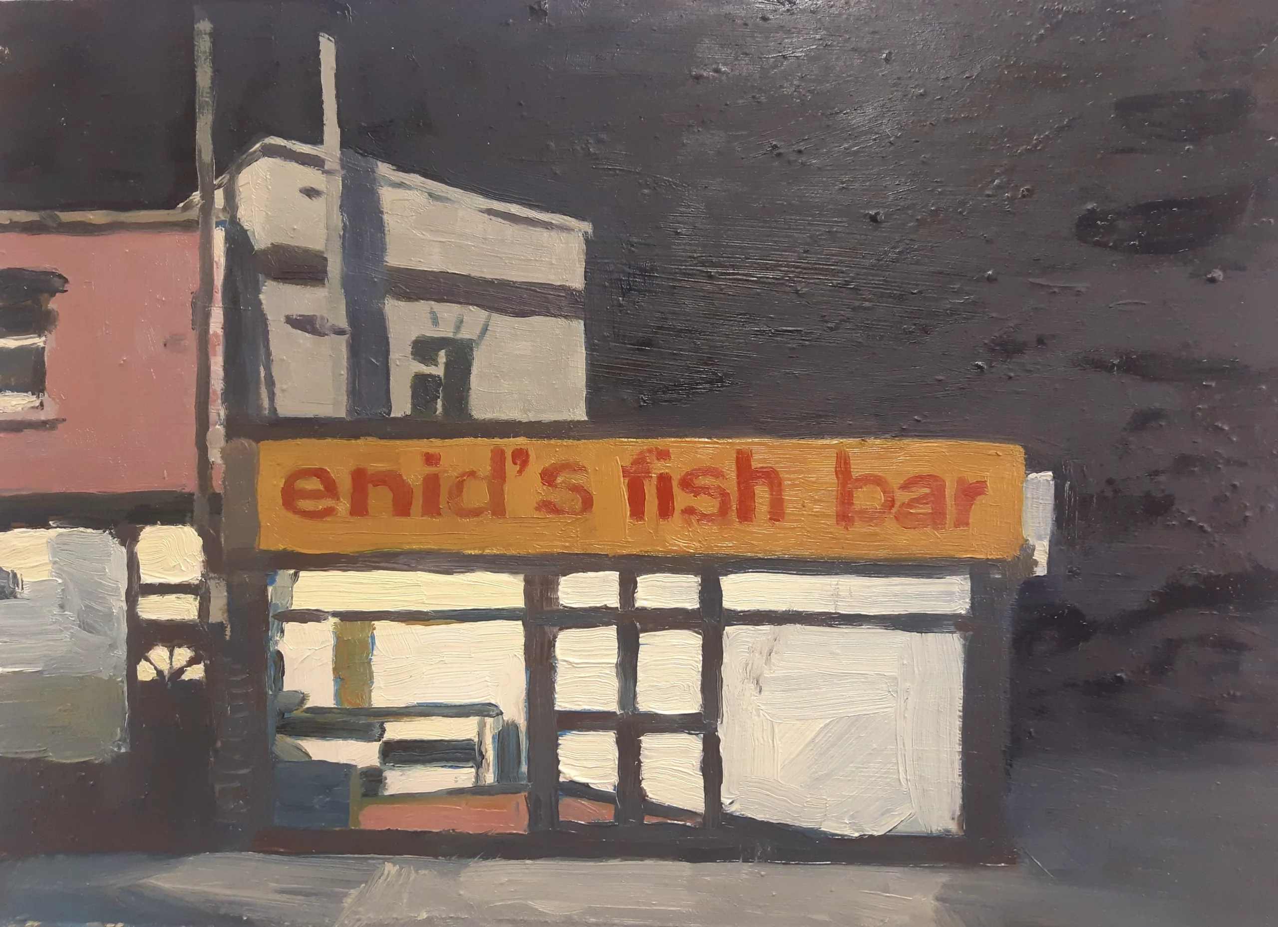 Paul White - Enids Fish Bar - 31x21cm - £595