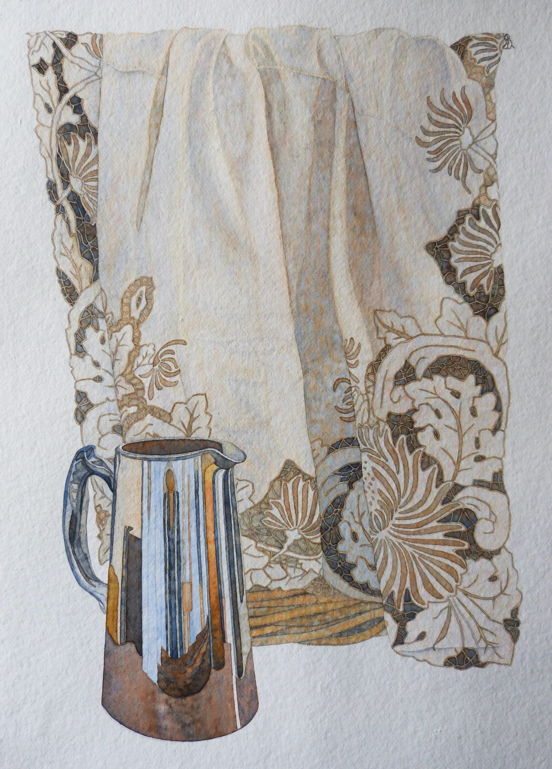Rita Smith - Embroidered linen - 64x45cm - £1750